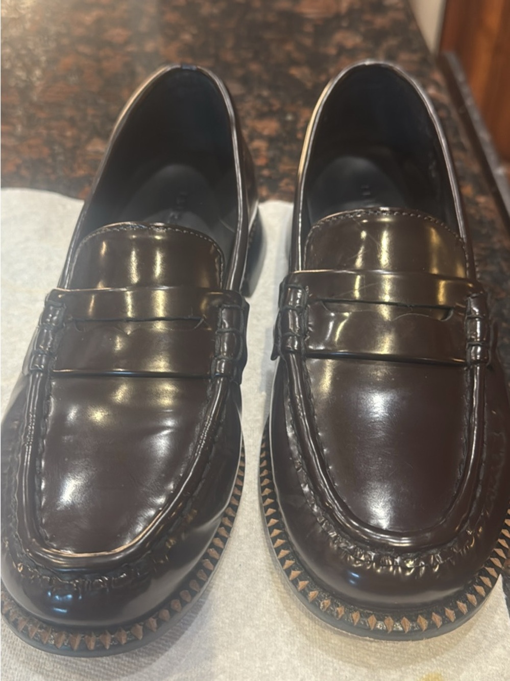 Freda Salvador Women's Penny Loafers in Dark Brown
